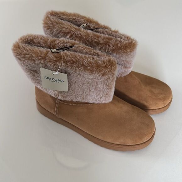 Arizona Fleece Boots Womens 10 Brown Sherpa - Picture 1 of 5